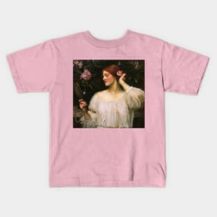 Vanity by John William Waterhouse Kids T-Shirt